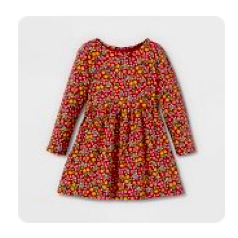 NWT Toddler Maroon Floral dress